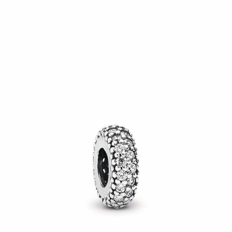 Pandora Australia Clear Sparkle Spacer Charm - Sterling Silver | QVCKBR875